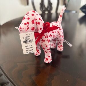 PINK Victoria's Secret Plush Dog - Red and White
